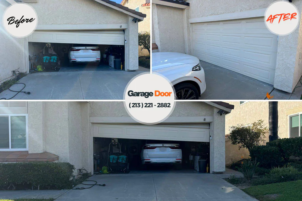 Before and after: garage door repair Arthurtown, SC